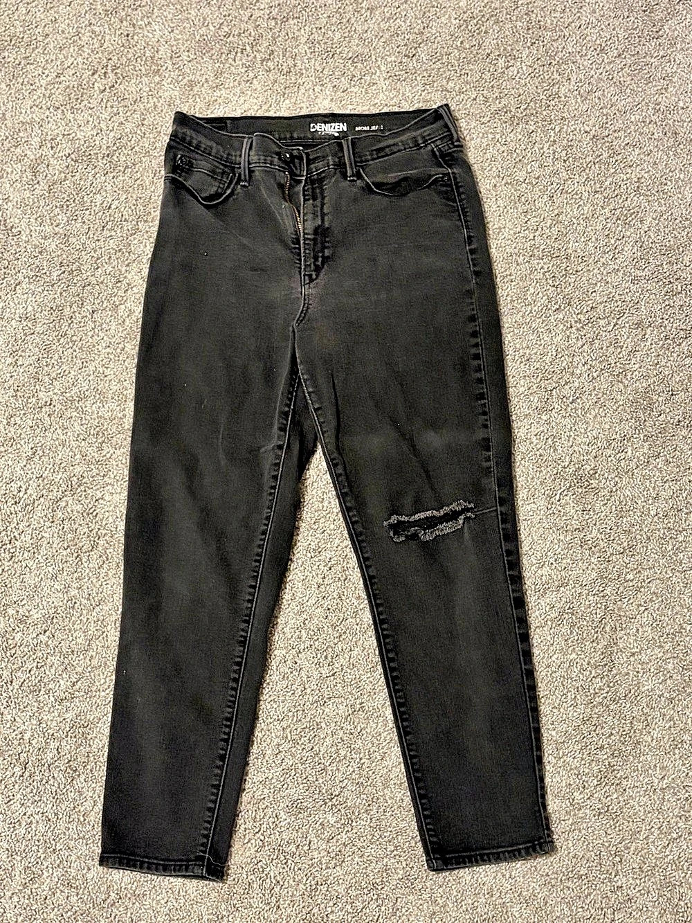 Denizen Straight Leg Black Jeans